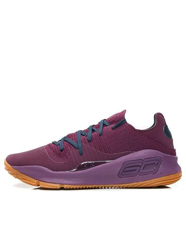 Кроссовки curry 4 low 'merlot' Under Armour — изображение 1 из 4, фиолетовый