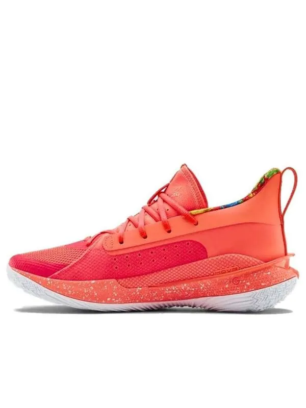 Кроссовки sour patch kids x curry 7 'peach plasma' Under Armour — изображение 1 из 4, красный