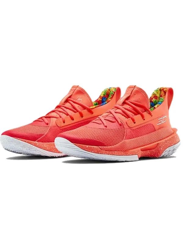 Кроссовки sour patch kids x curry 7 'peach plasma' Under Armour — изображение 3 из 4, красный