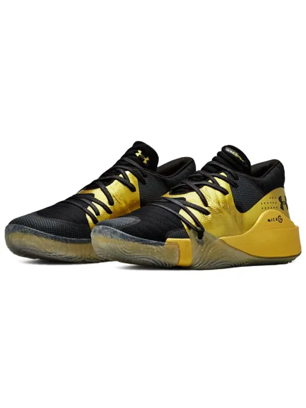 Кроссовки anatomix spawn low 'metallic gold' Under Armour — изображение 3 из 4, черный/золотистый
