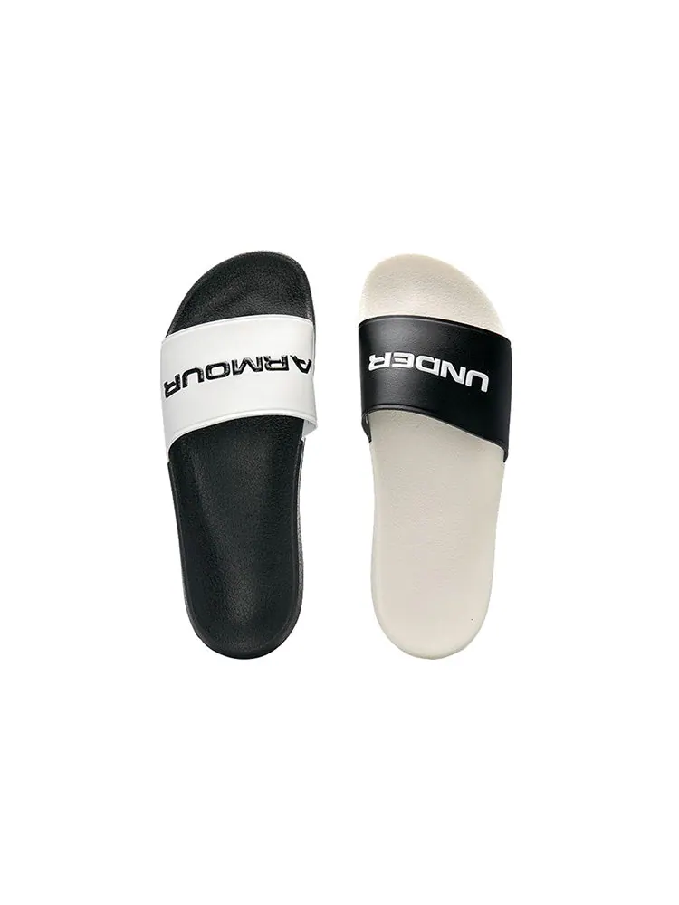 Шлепанцы Under Armour Core Remix Slides 'White Black' — изображение 4 из 5, черный