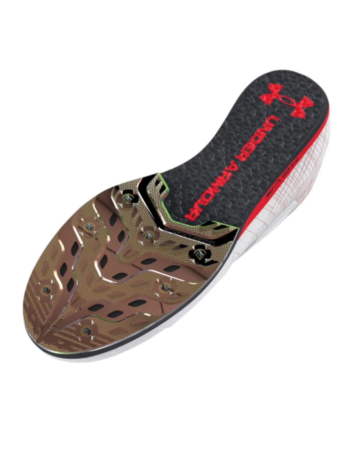 Кроссовки Under Armour HOVR Skyline Triple Jump 'White Racer Red' — изображение 4 из 5, белый/красный/черный