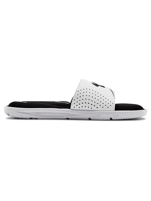Тапочки ignite 6 slide 'white black' Under Armour — изображение 2 из 4, белый