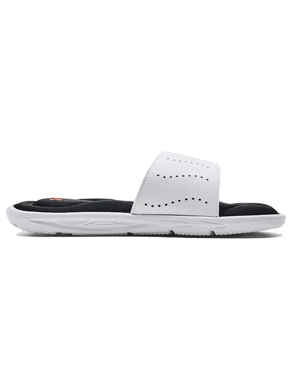 Тапочки ignite 9 slide 'white black' Under Armour — изображение 3 из 4, белый/фиолетовый