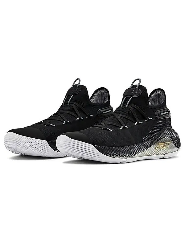 Кроссовки curry 6 team 'black gold metallic' Under Armour — изображение 3 из 4, черный