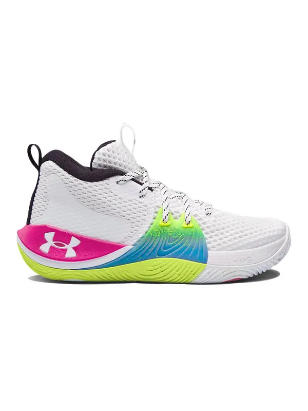Кроссовки embiid one 'draft night' Under Armour — изображение 2 из 4, белый/розовый/синий