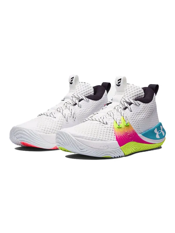 Кроссовки embiid one 'draft night' Under Armour — изображение 3 из 4, белый/розовый/синий