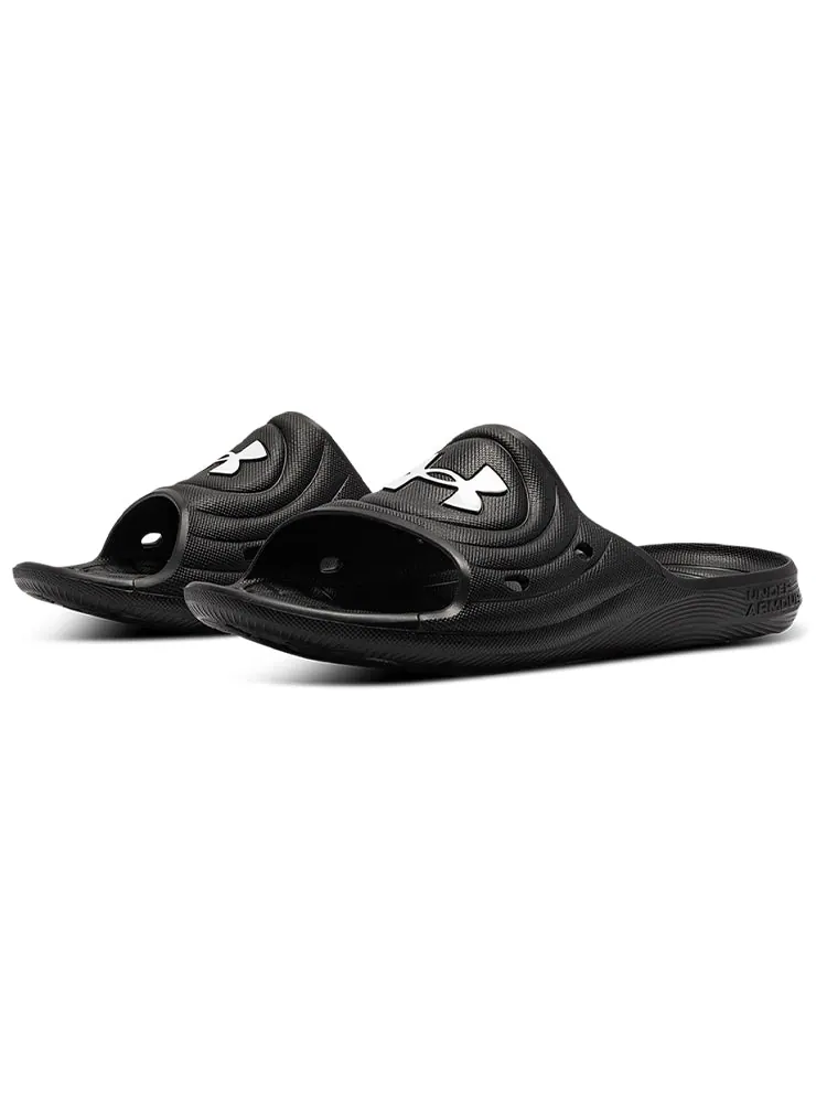 Шлепанцы Under Armour Locker 4 'Black White' — изображение 3 из 5, черный