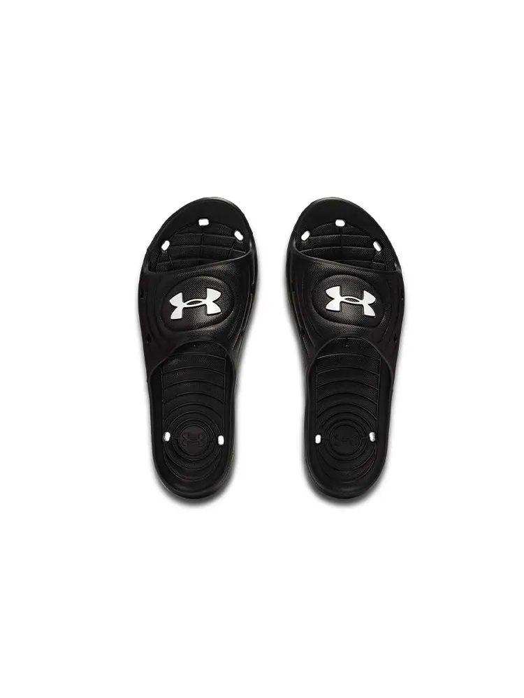 Шлепанцы Under Armour Locker 4 'Black White' — изображение 4 из 5, черный