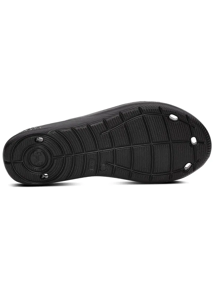 Шлепанцы Under Armour Locker 4 'Black White' — изображение 5 из 5, черный