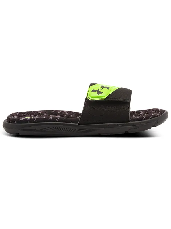 Тапочки mercenary xii slipper black/green Under Armour — изображение 2 из 4, черный/зеленый