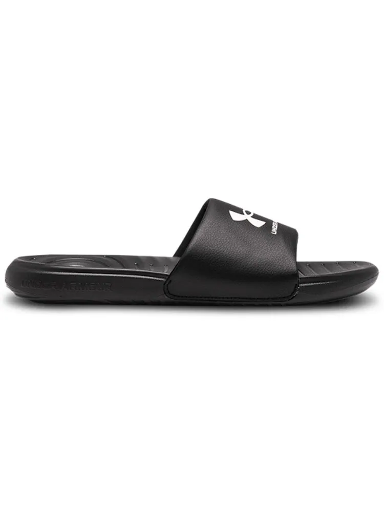 Шлепанцы Under Armour Ansa Fixed Slide 'Black White' — изображение 3 из 6, черный