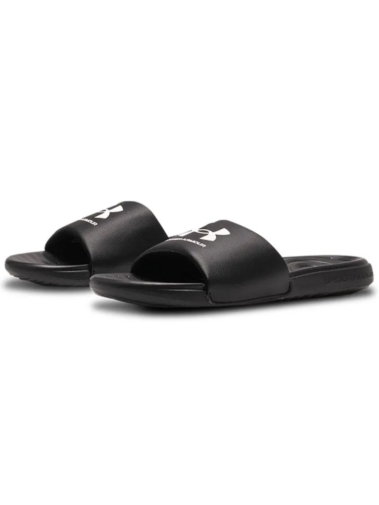 Шлепанцы Under Armour Ansa Fixed Slide 'Black White' — изображение 4 из 6, черный