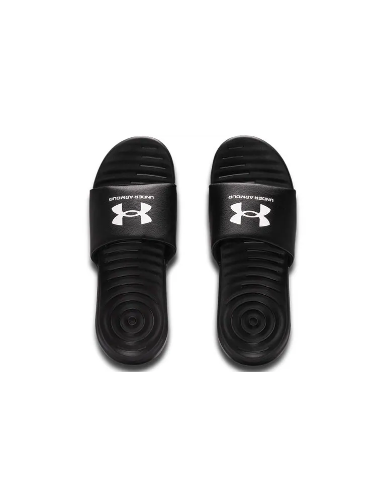 Шлепанцы Under Armour Ansa Fixed Slide 'Black White' — изображение 5 из 6, черный