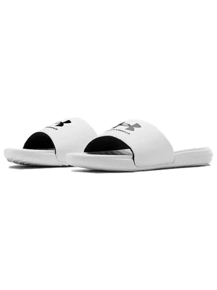 Шлепанцы Under Armour Ansa Fixed Slide 'White Black' — изображение 3 из 5, белый