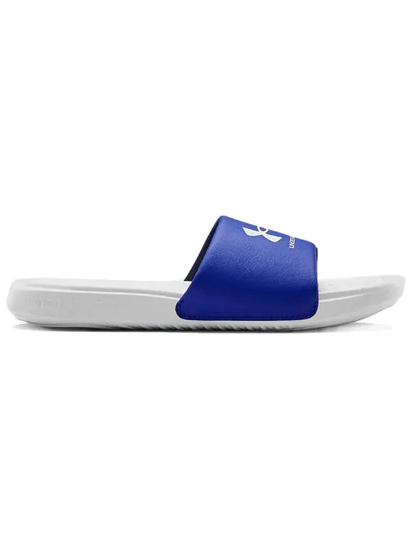 Тапочки ansa fixed slide 'halo grey blue' Under Armour — изображение 2 из 4, белый