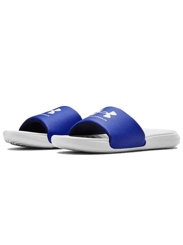 Тапочки ansa fixed slide 'halo grey blue' Under Armour — изображение 3 из 4, белый