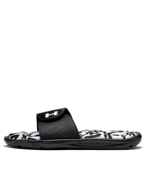 Тапочки ignite 6 graphic footbed slide 'halo grey black' Under Armour