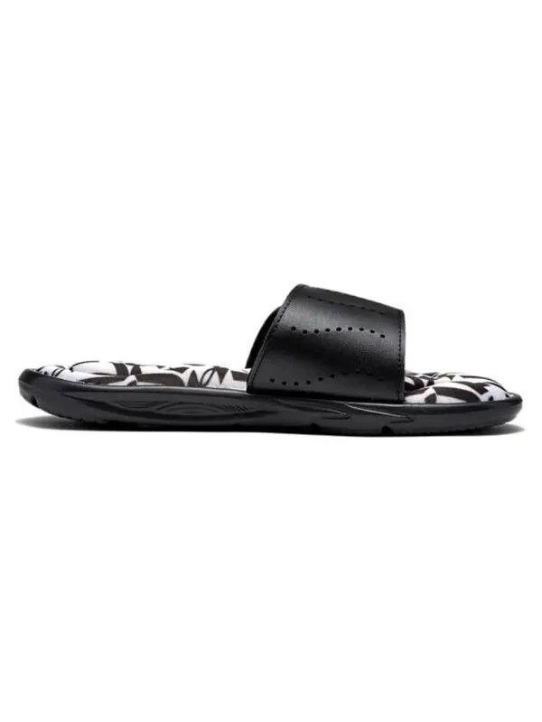 Тапочки ignite 6 graphic footbed slide 'halo grey black' Under Armour — изображение 3 из 4, черный/белый
