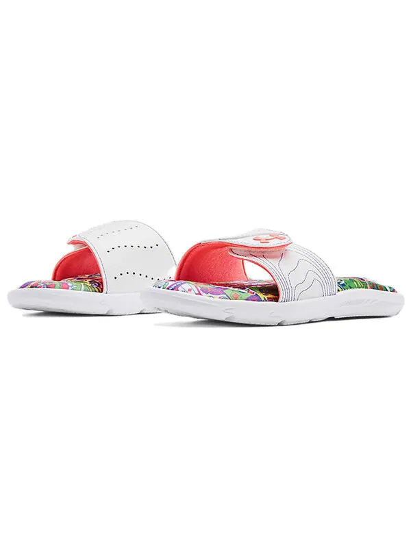 Тапочки ignite 6 graphic footbed slide 'white blitz red' Under Armour — изображение 4 из 4, белый/красный