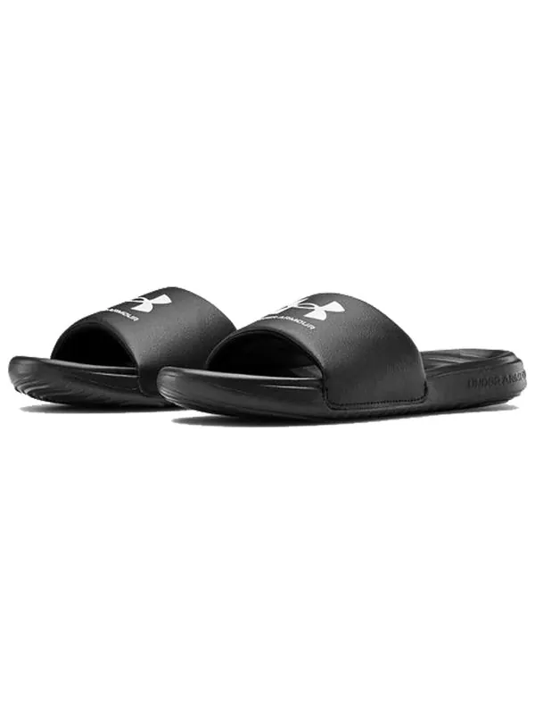 Тапочки ansa fixed slides 'black white' Under Armour — изображение 3 из 4, черный