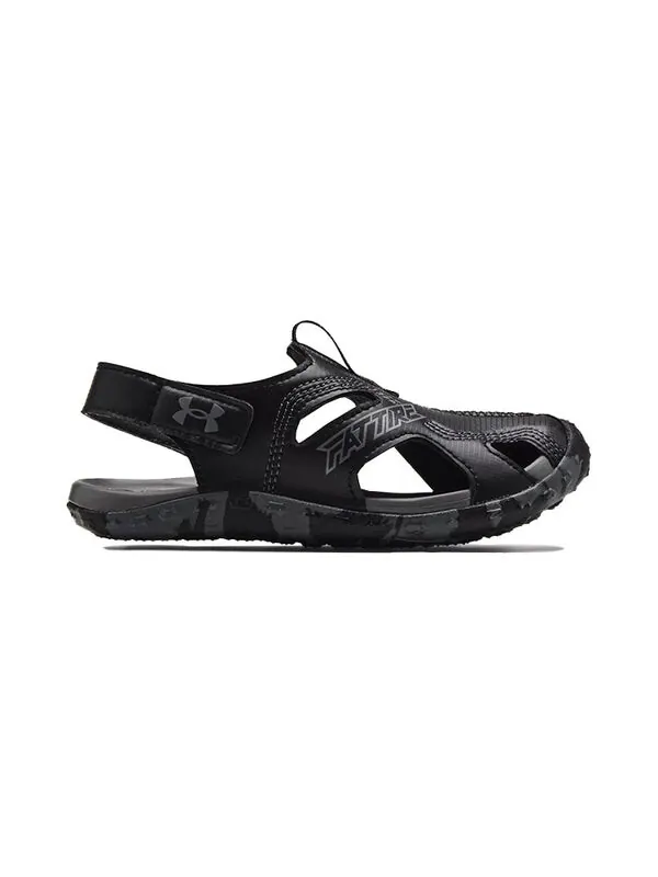 Тапочки fat tire defender sandal 'black camo' Under Armour — изображение 2 из 4, черный