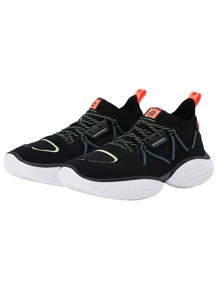 Кроссовки Under Armour Curry Flow Cozy 'Black Electric Tangerine' — изображение 3 из 5, черный