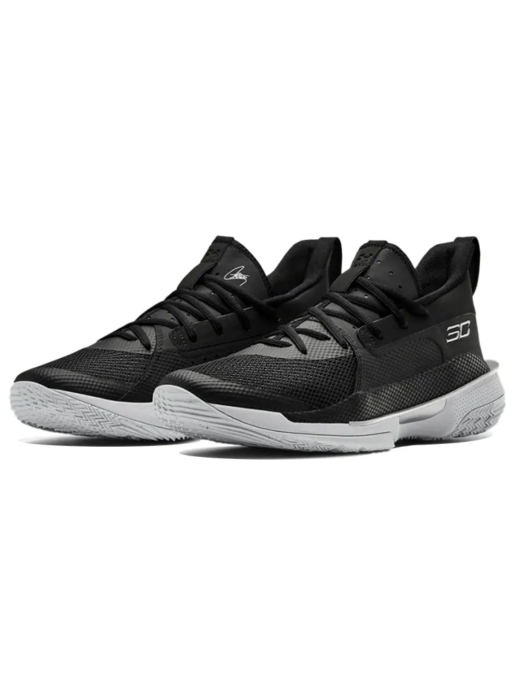 Кроссовки Under Armour Curry 7 Team 'Black White' — изображение 3 из 5, черный