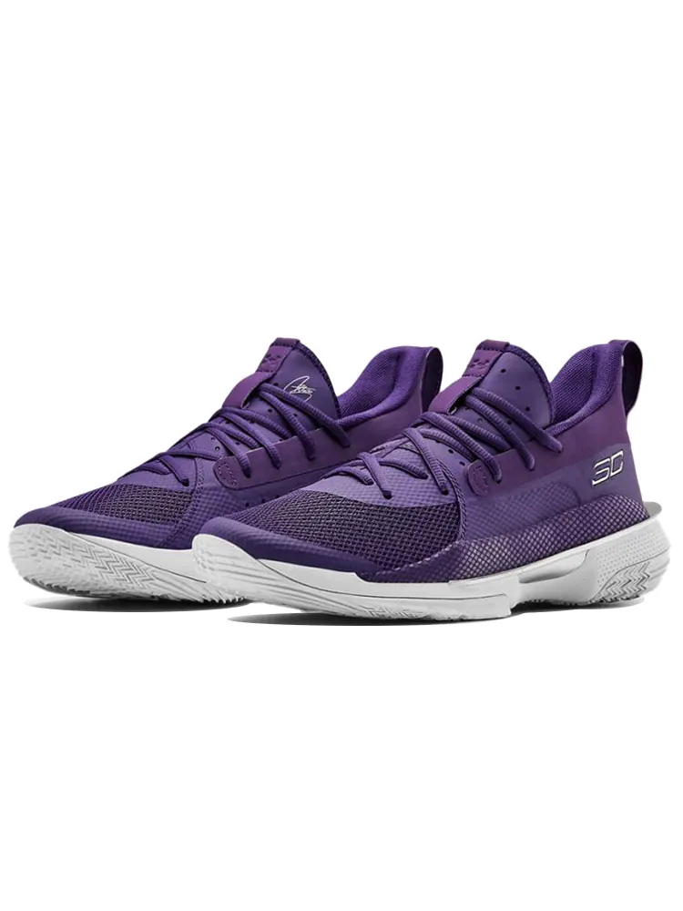 Кроссовки Under Armour Curry 7 Team 'Purple White' — изображение 3 из 5, фиолетовый