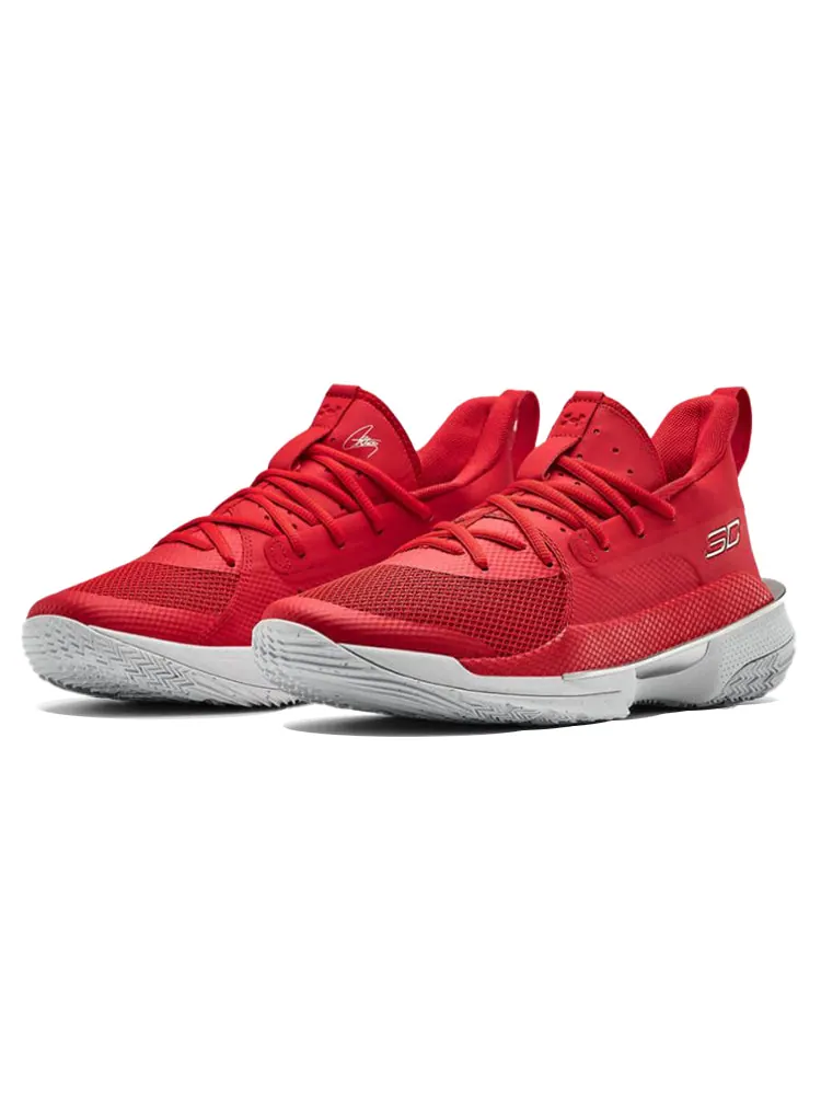 Кроссовки Under Armour Curry 7 Team 'Red White' — изображение 3 из 5, красный