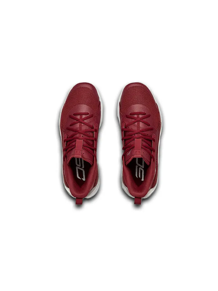 Кроссовки Under Armour Curry 7 Team 'Cardinal White' — изображение 4 из 5, красный