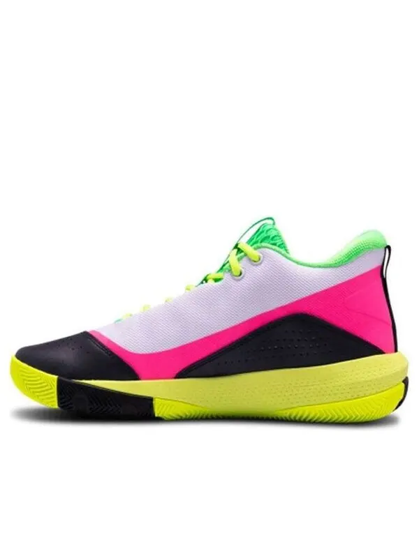 Кроссовки sc 3zero 4 'white high-vis yellow' Under Armour — изображение 1 из 4, белый/черный/розовый