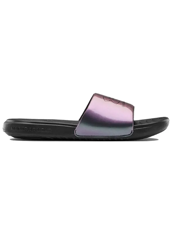 Тапочки ansa le slide 'iridescent' Under Armour — изображение 2 из 4, черный