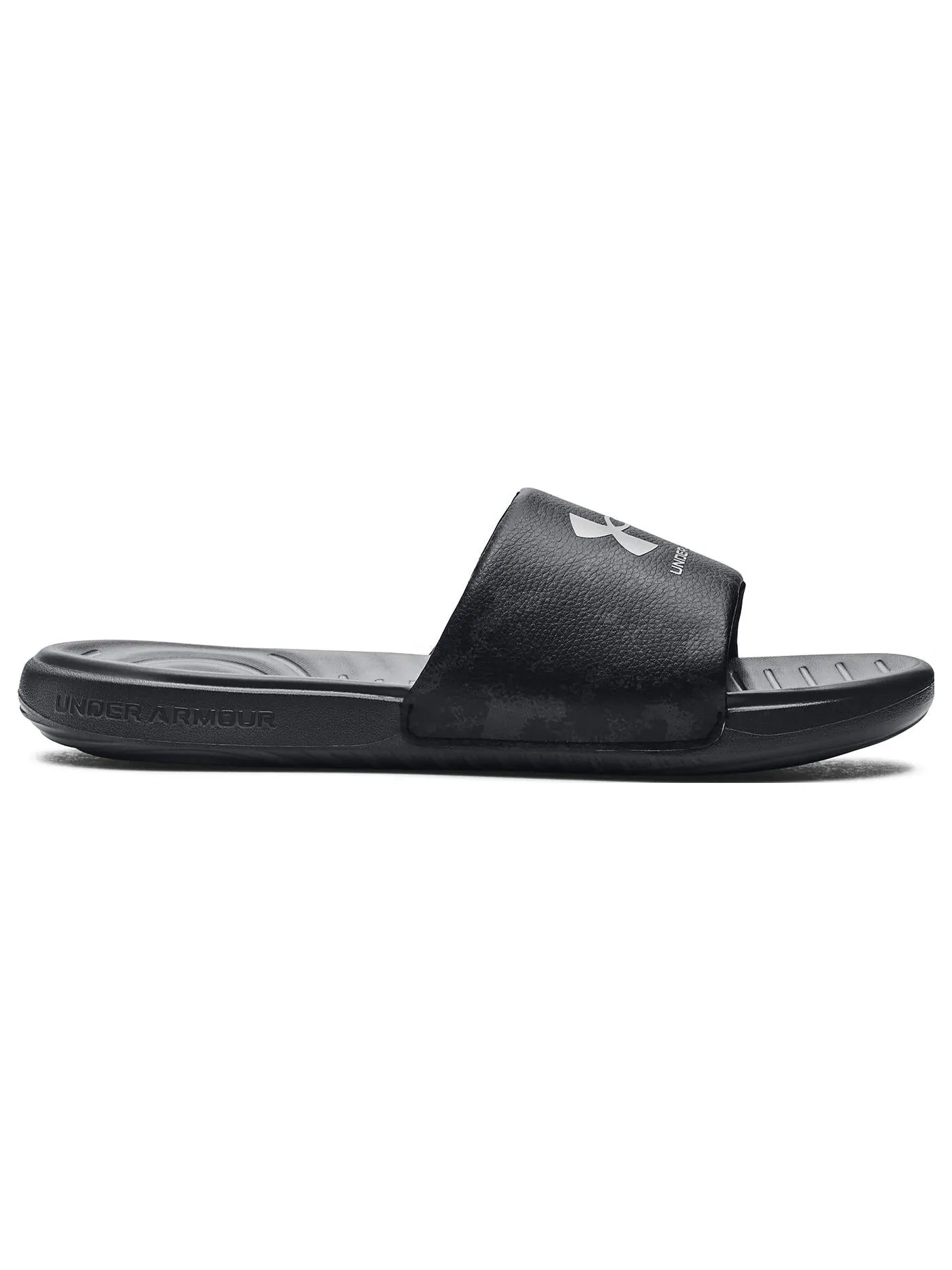 Слипоны Under Armour Ansa Graphic Slides 'Black Pitch Grey' 3024434-018 — изображение 3 из 6, черный серый