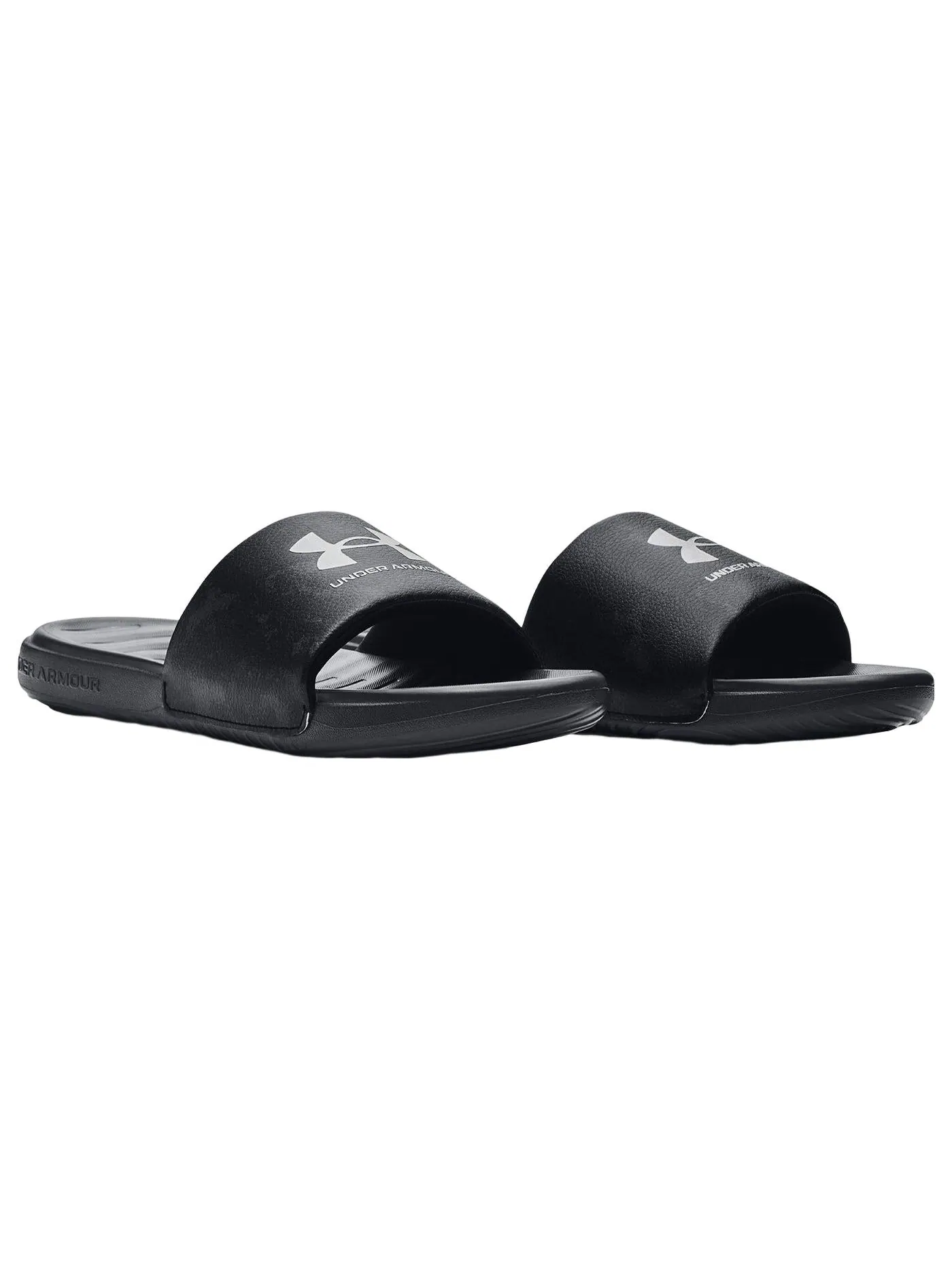 Слипоны Under Armour Ansa Graphic Slides 'Black Pitch Grey' 3024434-018 — изображение 4 из 6, черный серый