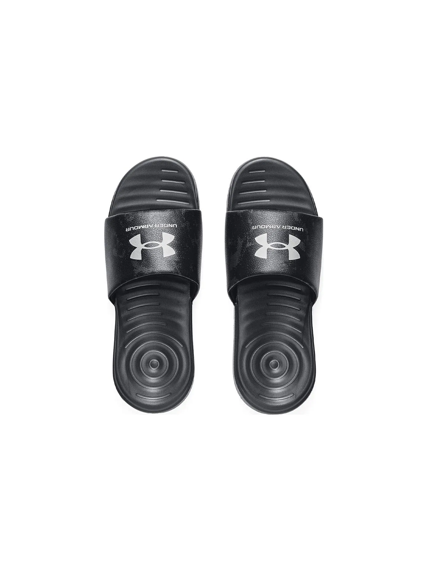 Слипоны Under Armour Ansa Graphic Slides 'Black Pitch Grey' 3024434-018 — изображение 5 из 6, черный серый