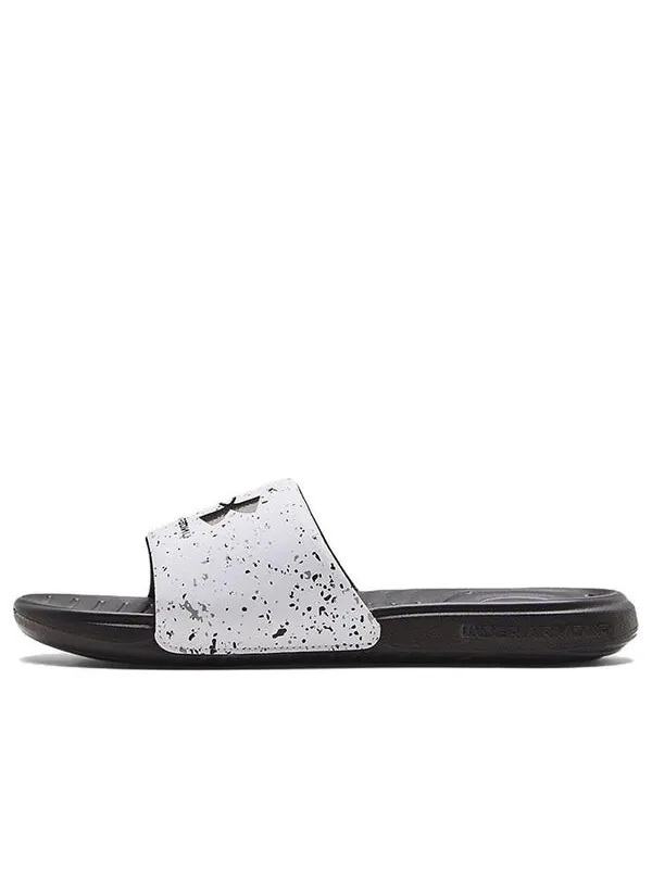 Тапочки ansa graphic slide 'white jet grey speckled' Under Armour