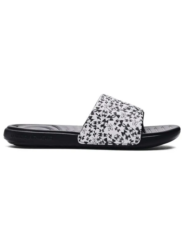 Тапочки ansa graphic slide 'sketch' Under Armour — изображение 2 из 4, белый/черный