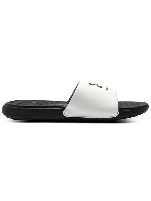 Тапочки ansa graphic logo 'black white' Under Armour — изображение 2 из 4, черный/белый
