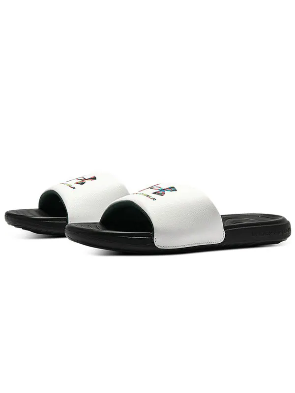 Тапочки ansa graphic logo 'black white' Under Armour — изображение 3 из 4, черный/белый