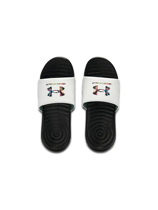 Тапочки ansa graphic logo 'black white' Under Armour — изображение 4 из 4, черный/белый