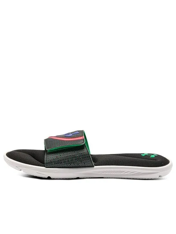 Тапочки ignite 6 graphic strap slide 'black cerise' Under Armour