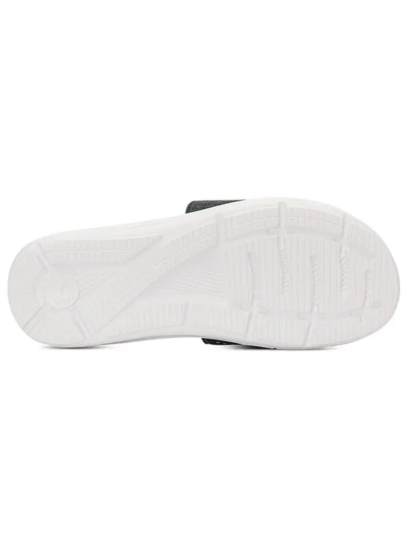 Тапочки ignite 6 graphic strap slide 'black cerise' Under Armour — изображение 4 из 4, черный/зеленый/белый