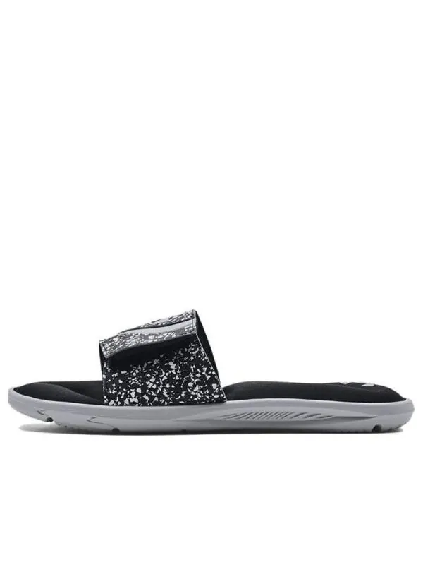 Тапочки ignite 6 graphic strap slide 'black mod grey' Under Armour