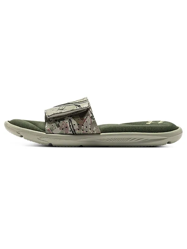 Тапочки ignite 6 graphic strap slide 'khaki base camo' Under Armour — изображение 2 из 4, хаки/зеленый