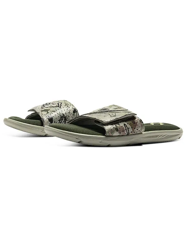 Тапочки ignite 6 graphic strap slide 'khaki base camo' Under Armour — изображение 4 из 4, хаки/зеленый