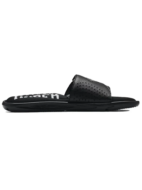 Тапочки ignite 6 graphic strap slide 'black' Under Armour — изображение 2 из 4, черный