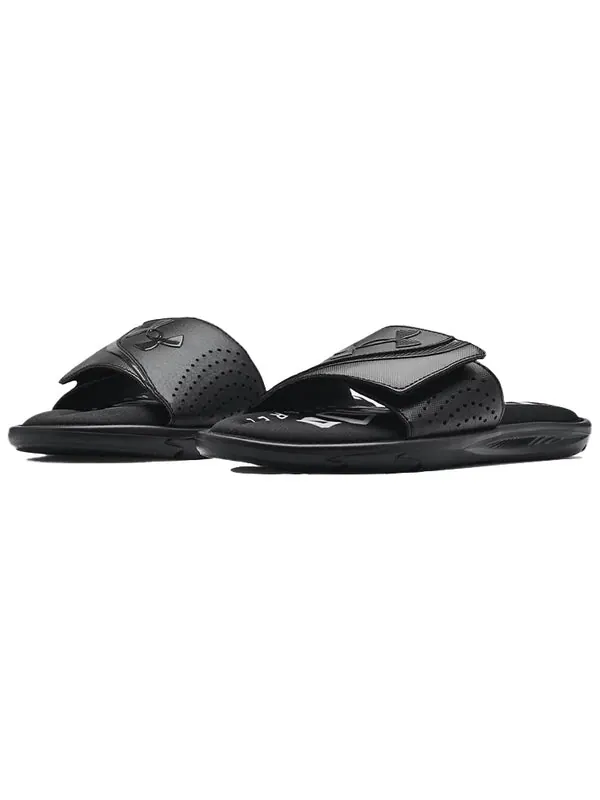 Тапочки ignite 6 graphic strap slide 'black' Under Armour — изображение 3 из 4, черный