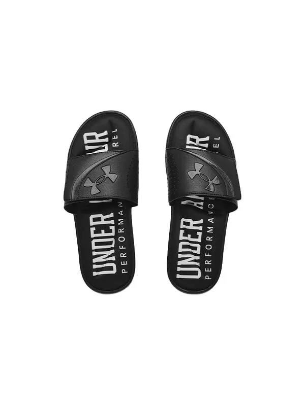 Тапочки ignite 6 graphic strap slide 'black' Under Armour — изображение 4 из 4, черный