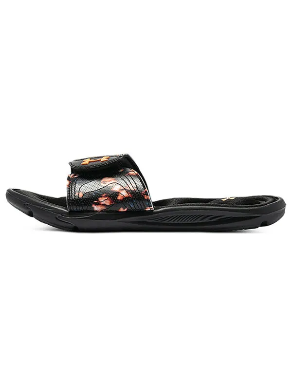 Тапочки ignite 6 graphic strap slide 'black afterglow' Under Armour — изображение 2 из 4, черный